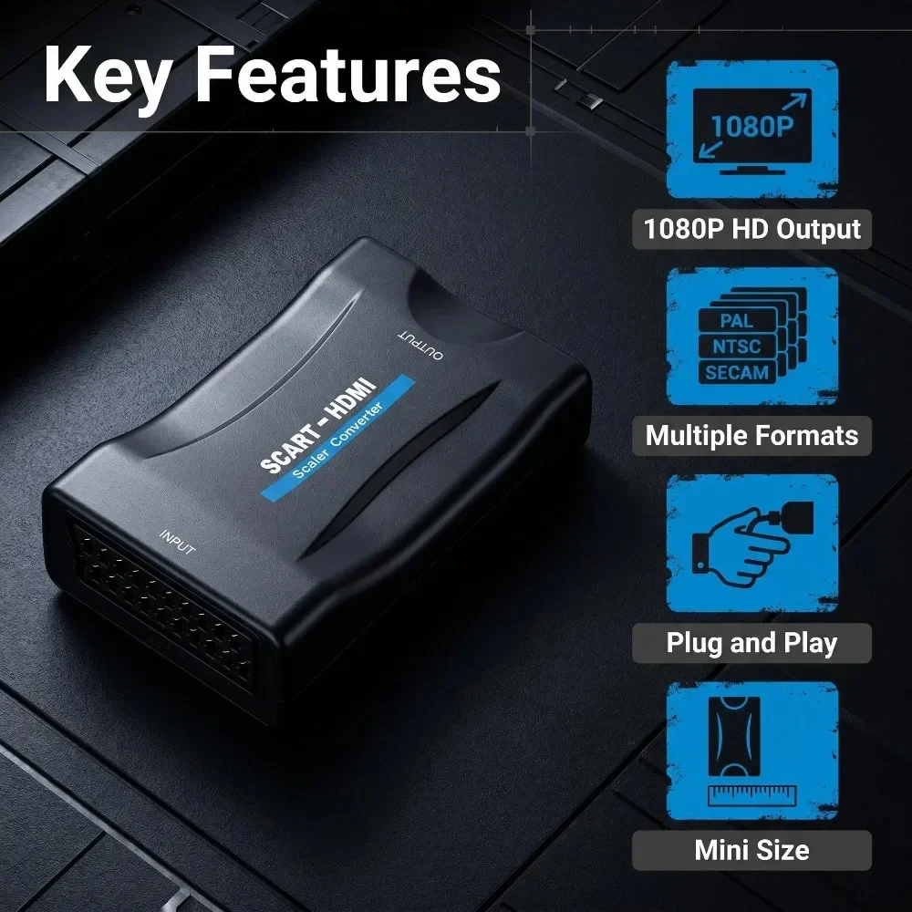 SCART To HDMI-Compatible Conve - Scart To Hdmi 评论和价格